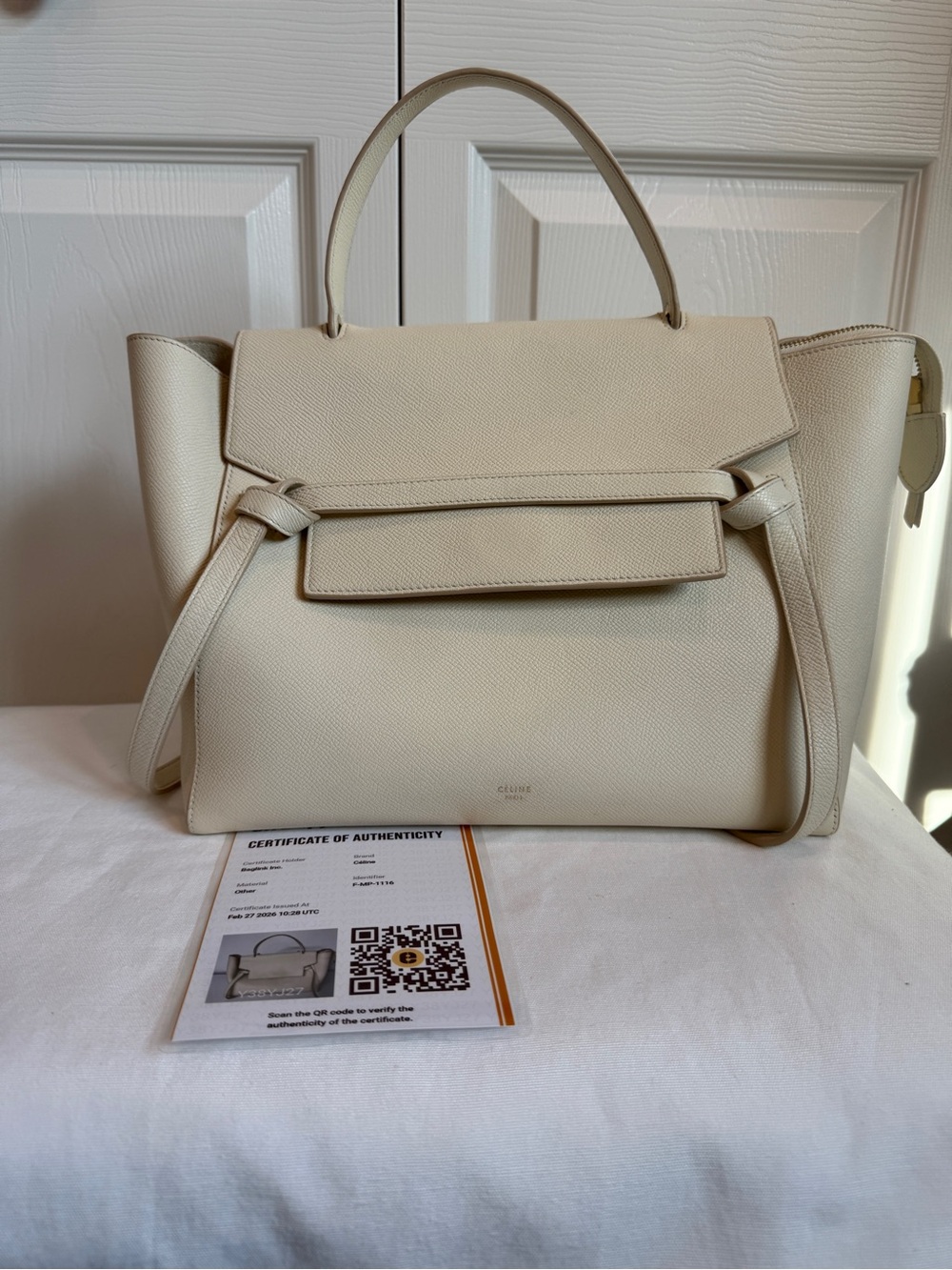 Celine Cream Mini Belt Bag